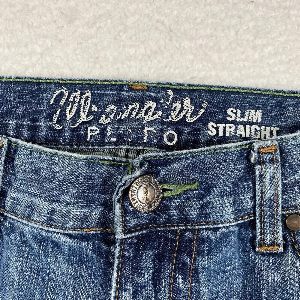 Wrangler Retro Jeans Mens 30x32 (Real‎ 32x31) Slim Straight Denim Work Pants